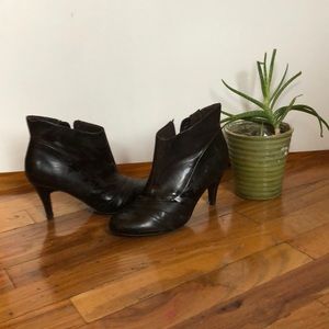 Dark brown sexy stiletto booties